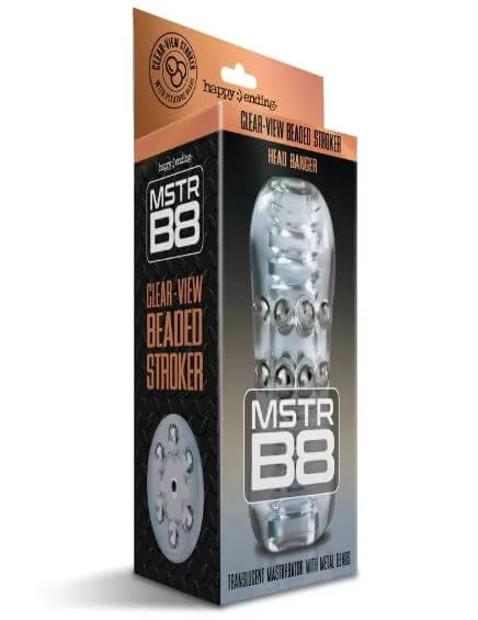 Global Novelties MSTR B8 Head Banger Stroker Ribbed Channel 12 Metallic Pleasure Beads Male Sex Toys Global Novelties MSTR B8 Head Banger Stroker Ribbed Channel 12 Metallic Pleasure Beads Male Sex Toys