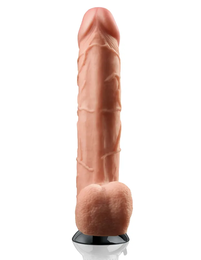 Pipedream Products Female Sex Toys Real Feel Deluxe No 12 Lifelike 12Inch Vibrator with Wallbanger Suction Cup