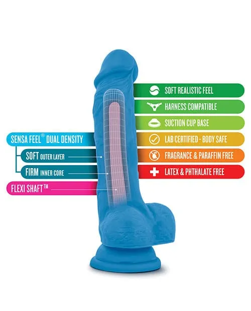 Blush Novelties Dildos Blush Neo Dual Density 75 Cock with Balls Neon Blue Blush Novelties Dildos Blush Neo Dual Density 75 Cock with Balls Neon Blue