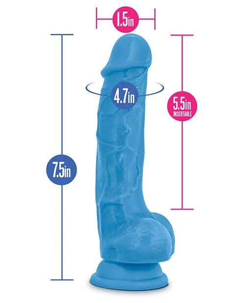 Blush Novelties Dildos Blush Neo Dual Density 75 Cock with Balls Neon Blue Blush Novelties Dildos Blush Neo Dual Density 75 Cock with Balls Neon Blue