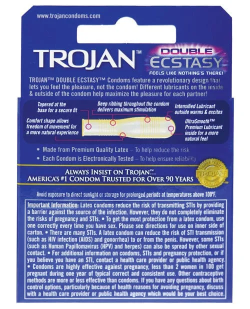 Dildos Trojan Trojan Double Ecstasy Condom Dildos Trojan Trojan Double Ecstasy Condom