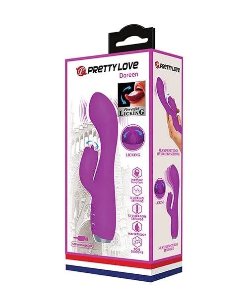 Vibrators Pretty Love Pretty Love Gloria Licking Rabbit Fuchsia