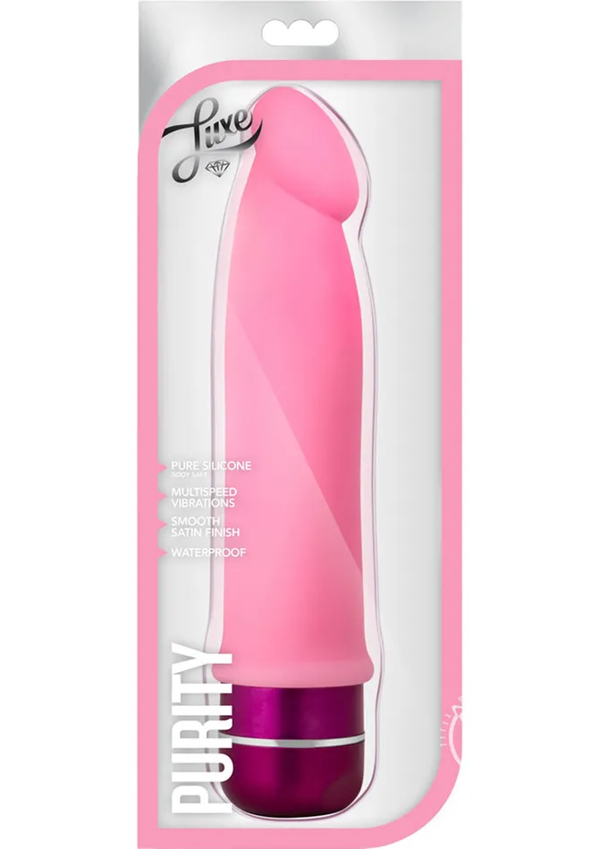 Female Sex Toys Luxe Luxe Purity Vibrating Dildo 75in Silicone