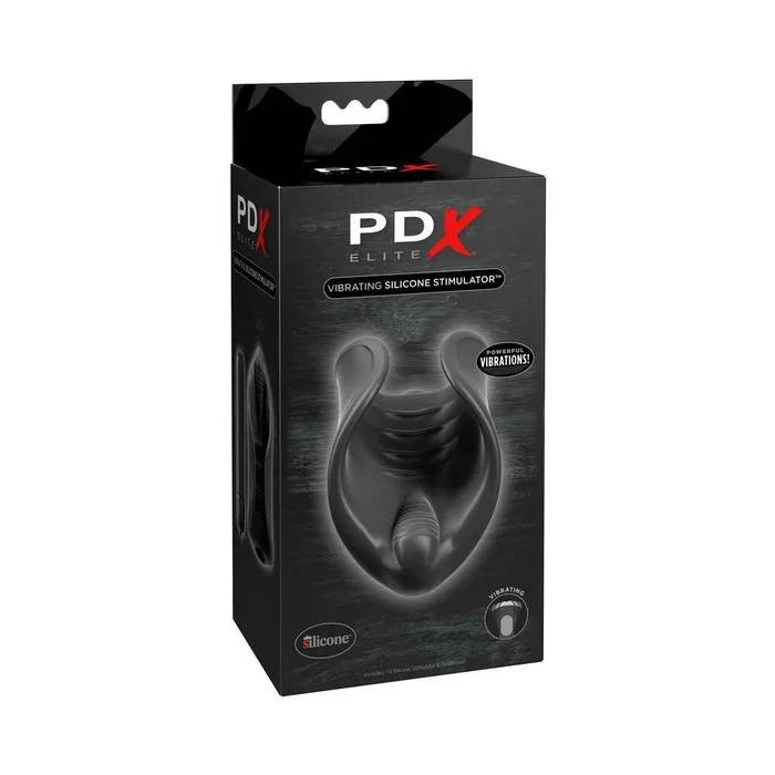 Male Sex Toys PDX Elite Vibrating Silicone Stimulator Stroker Black PDX Brands Male Sex Toys PDX Elite Vibrating Silicone Stimulator Stroker Black PDX Brands