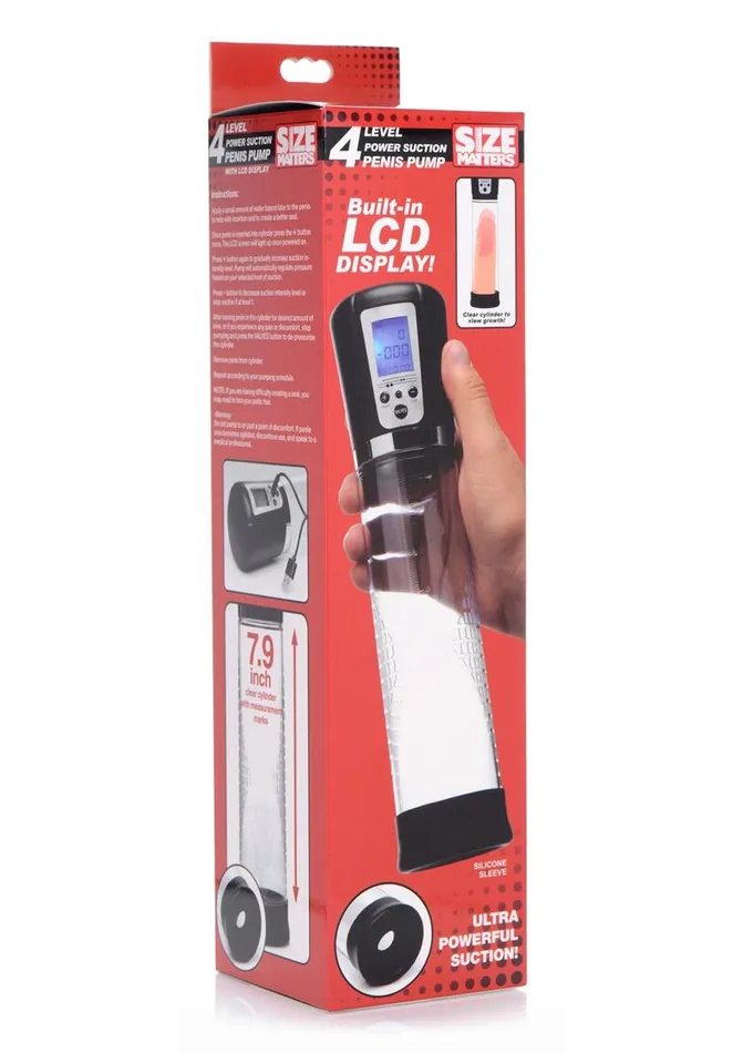 Male Sex Toys Size Matters Power Suction Penis Pump with Built Size Matters Male Sex Toys Size Matters Power Suction Penis Pump with Built Size Matters