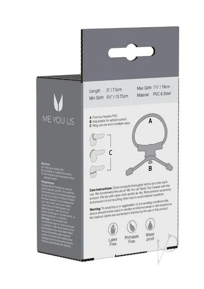 ME YOU US Ace Adjustable Cock Ring Me You Us Male Sex Toys