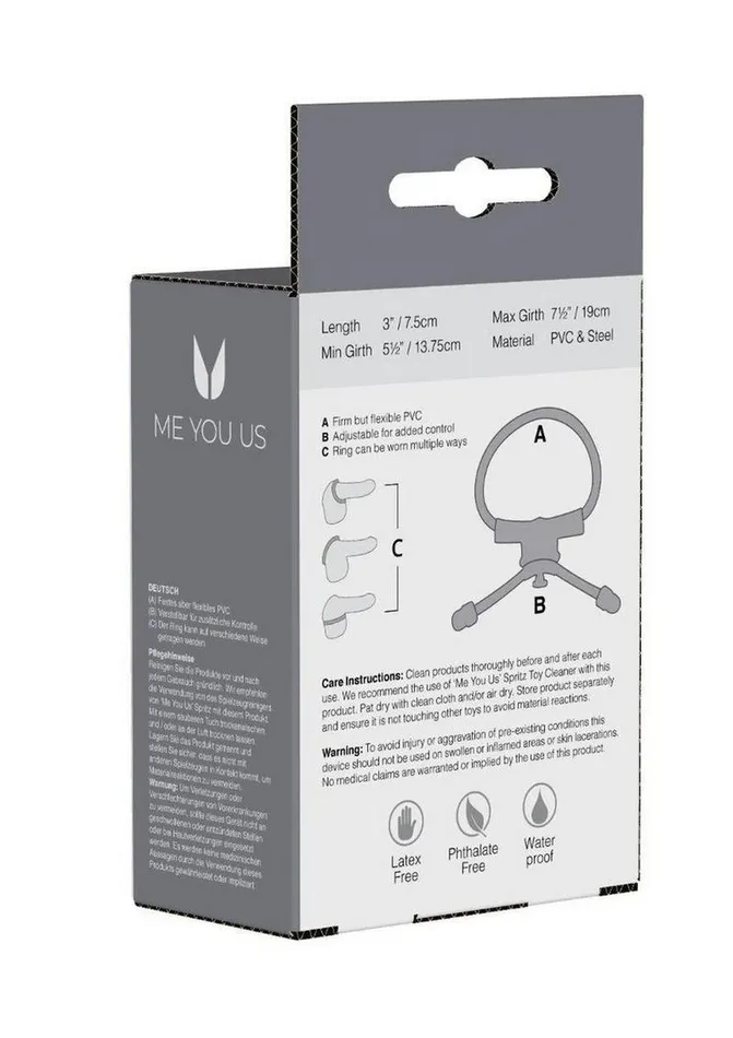 ME YOU US Ace Adjustable Cock Ring Me You Us Male Sex Toys