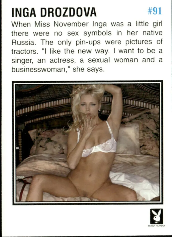 Female Sex Toys Playboy Playmate Review Playmate Update 1997 Cover Inga Drozdova Back Card 91 You will receive this card or one in better shape Dans Cards Female Sex Toys Playboy Playmate Review Playmate Update 1997 Cover Inga Drozdova Back Card 91 You will receive this card or one in better shape Dans Cards