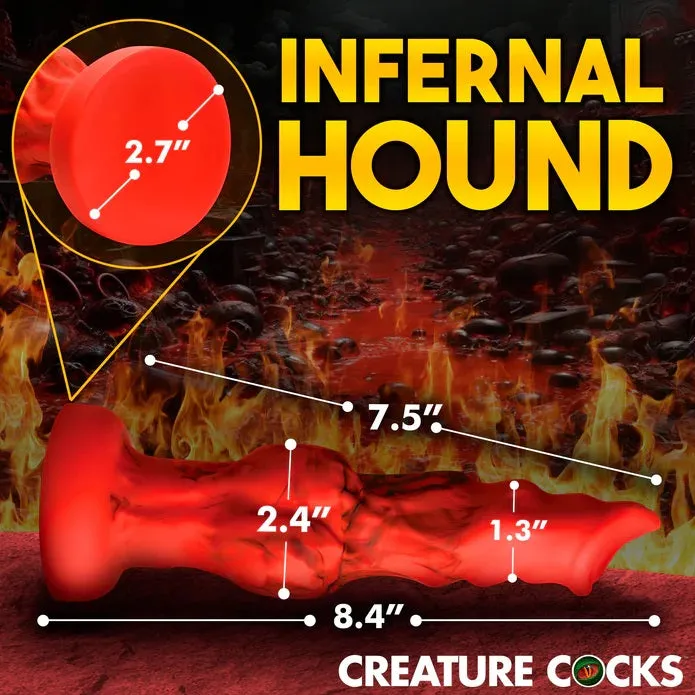 FIRE HOUND RED SILICONE DILDO MEDIUM XR LLC Dildos