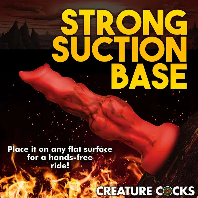 FIRE HOUND RED SILICONE DILDO MEDIUM XR LLC Dildos