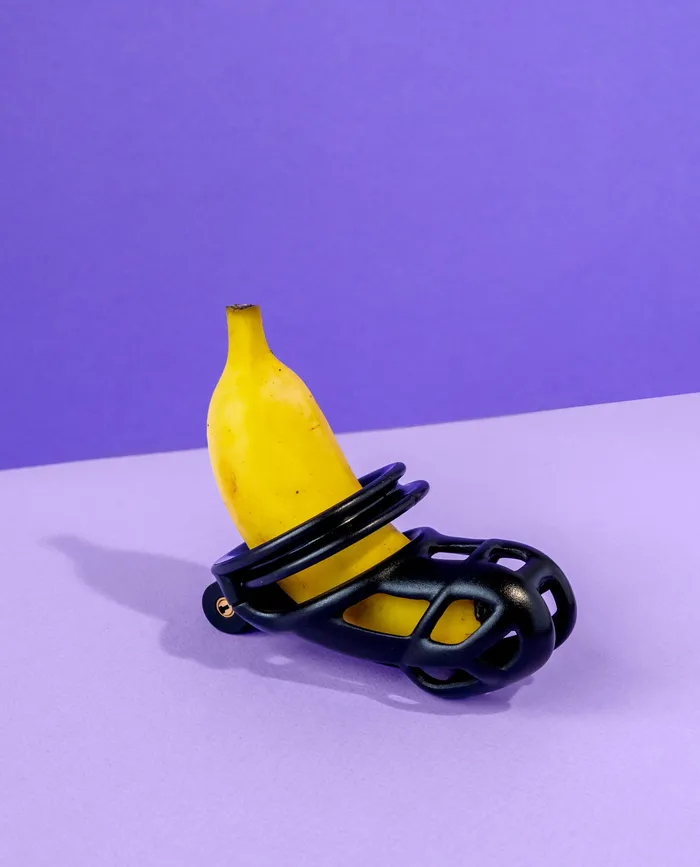 Male Sex Toys Axel Chastity Black Cock Cage Hedonist