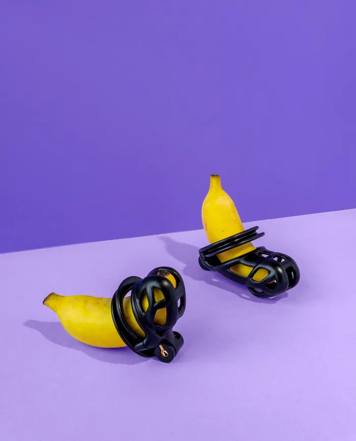 Male Sex Toys Axel Chastity Black Cock Cage Hedonist