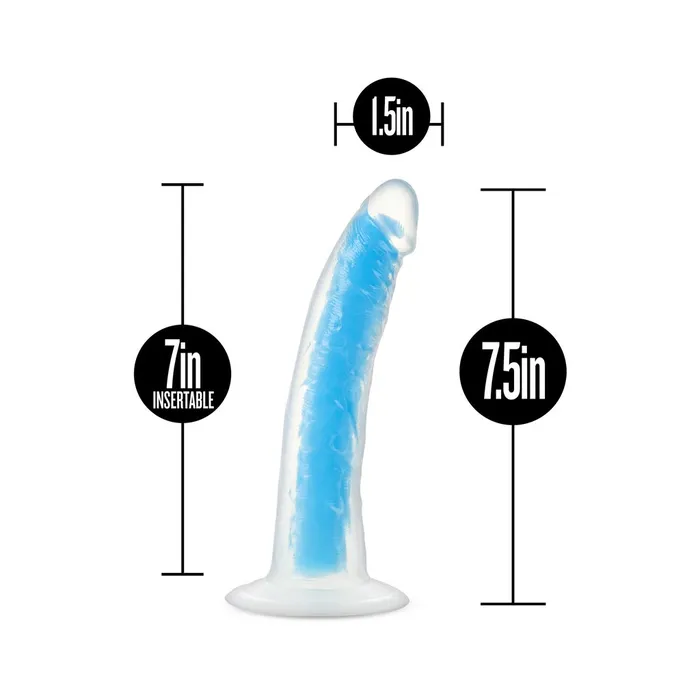 Blush Dildos Neo Elite Glow in the Dark Prysm 7in Dual Density Dong Neon Blue Blush Dildos Neo Elite Glow in the Dark Prysm 7in Dual Density Dong Neon Blue