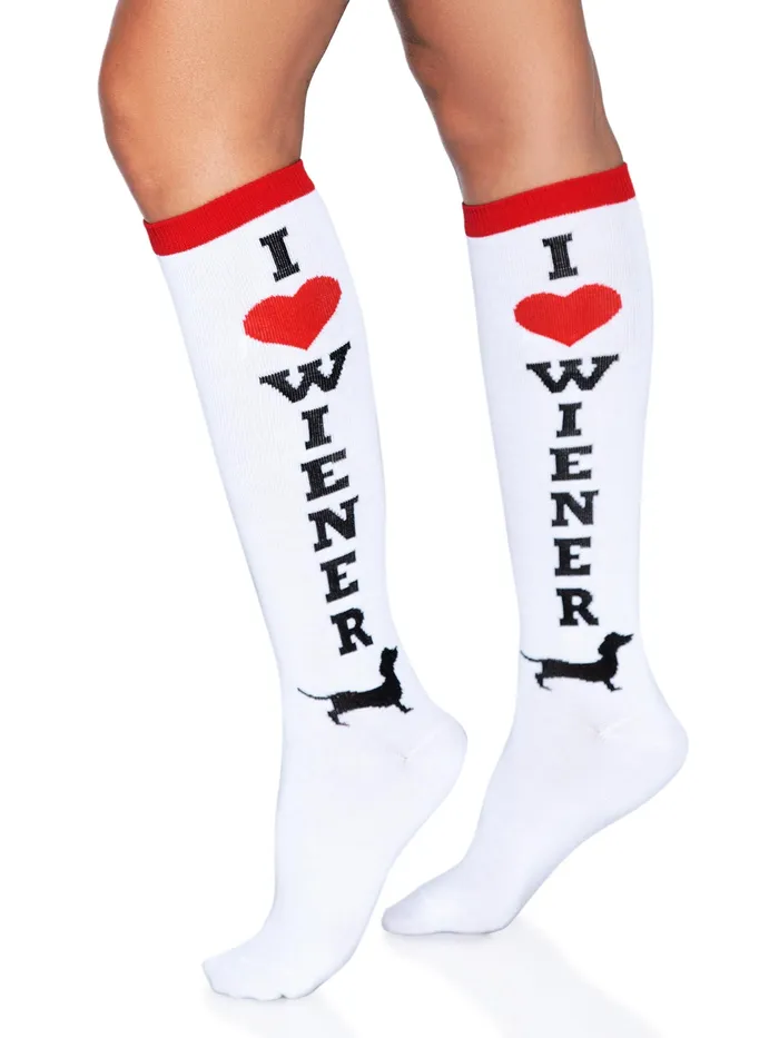 Leg Avenue Vibrators Wiener Dog Knee High Socks